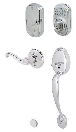 Schlage FE365-PLY-FLA-RH Plymouth Right Hand Electronic Handleset.