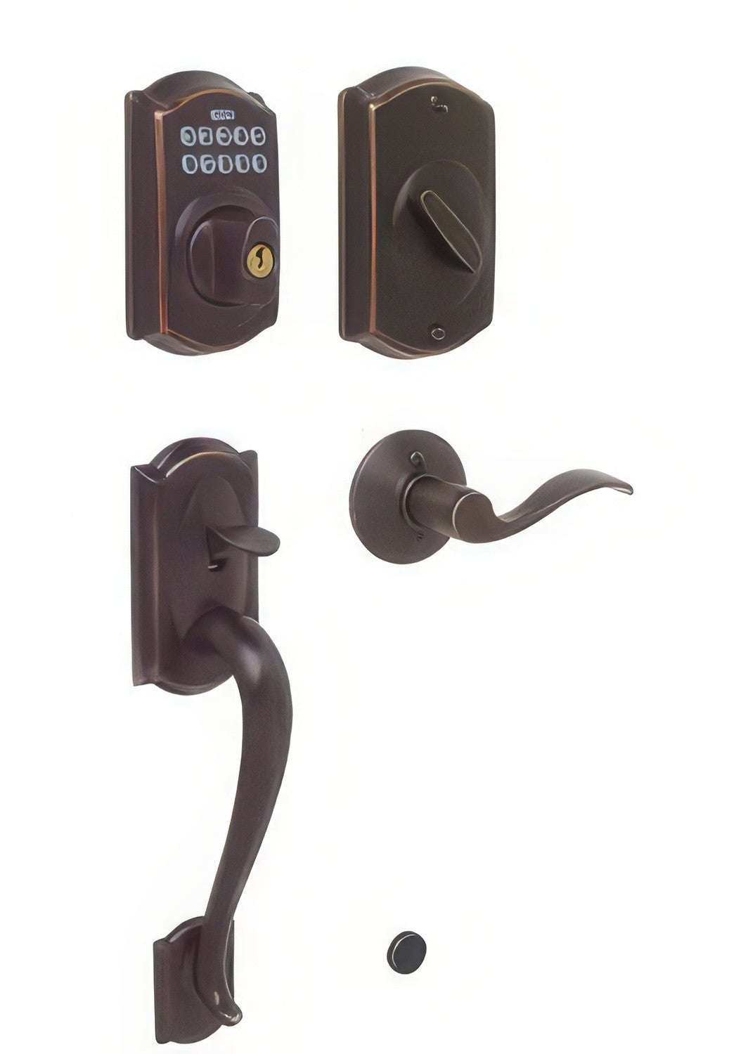 Schlage FE365-CAM-ACC-LH Camelot Left Hand Electronic Handleset