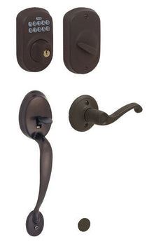 Schlage FE365-PLY-FLA-LH Plymouth Left Hand Electronic Handleset.