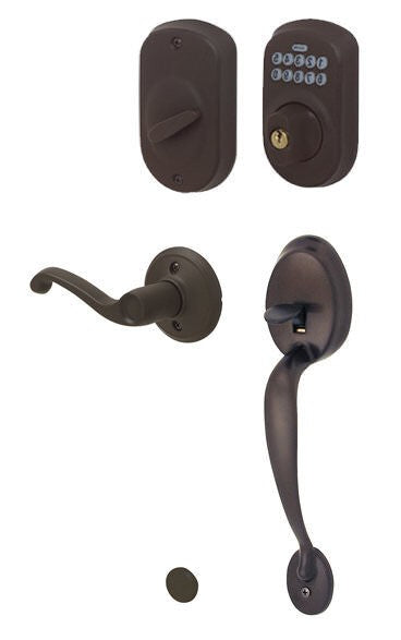 Schlage FE365-PLY-FLA-RH Plymouth Right Hand Electronic Handleset.
