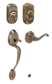 Schlage FE365-PLY-FLA-LH Plymouth Left Hand Electronic Handleset.