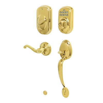 Schlage FE365-PLY-FLA-RH Plymouth Right Hand Electronic Handleset.
