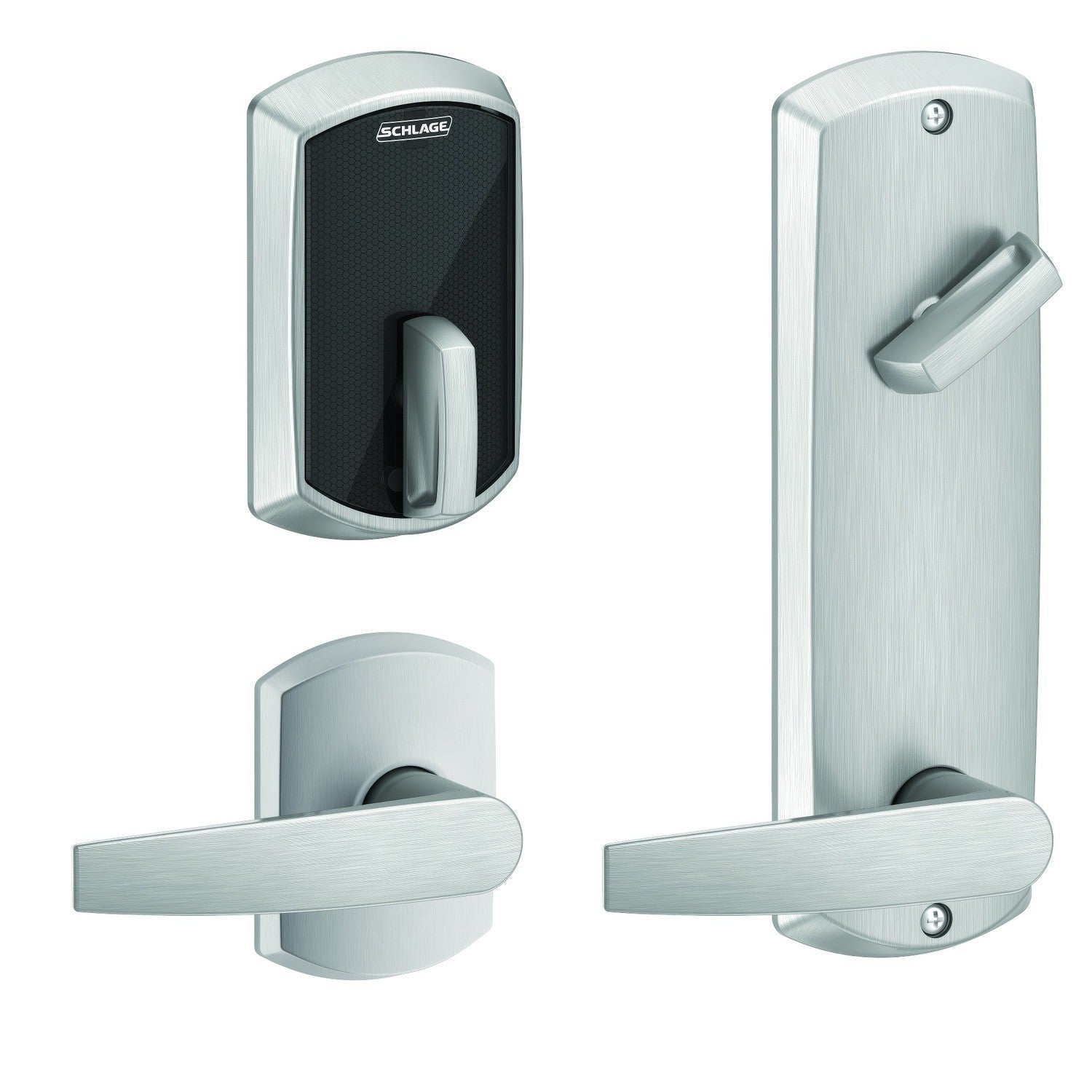 Schlage FE410FGRW512JUP Control Smart Interconnected Lock UL Listed with Greenwich Trim and Jupiter Lever with 5-1/2" Center to Center.
