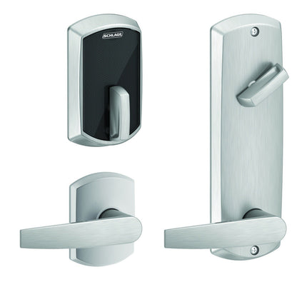 Schlage FE410FGRW512JUP Control Smart Interconnected Lock UL Listed with Greenwich Trim and Jupiter Lever with 5-1/2" Center to Center.