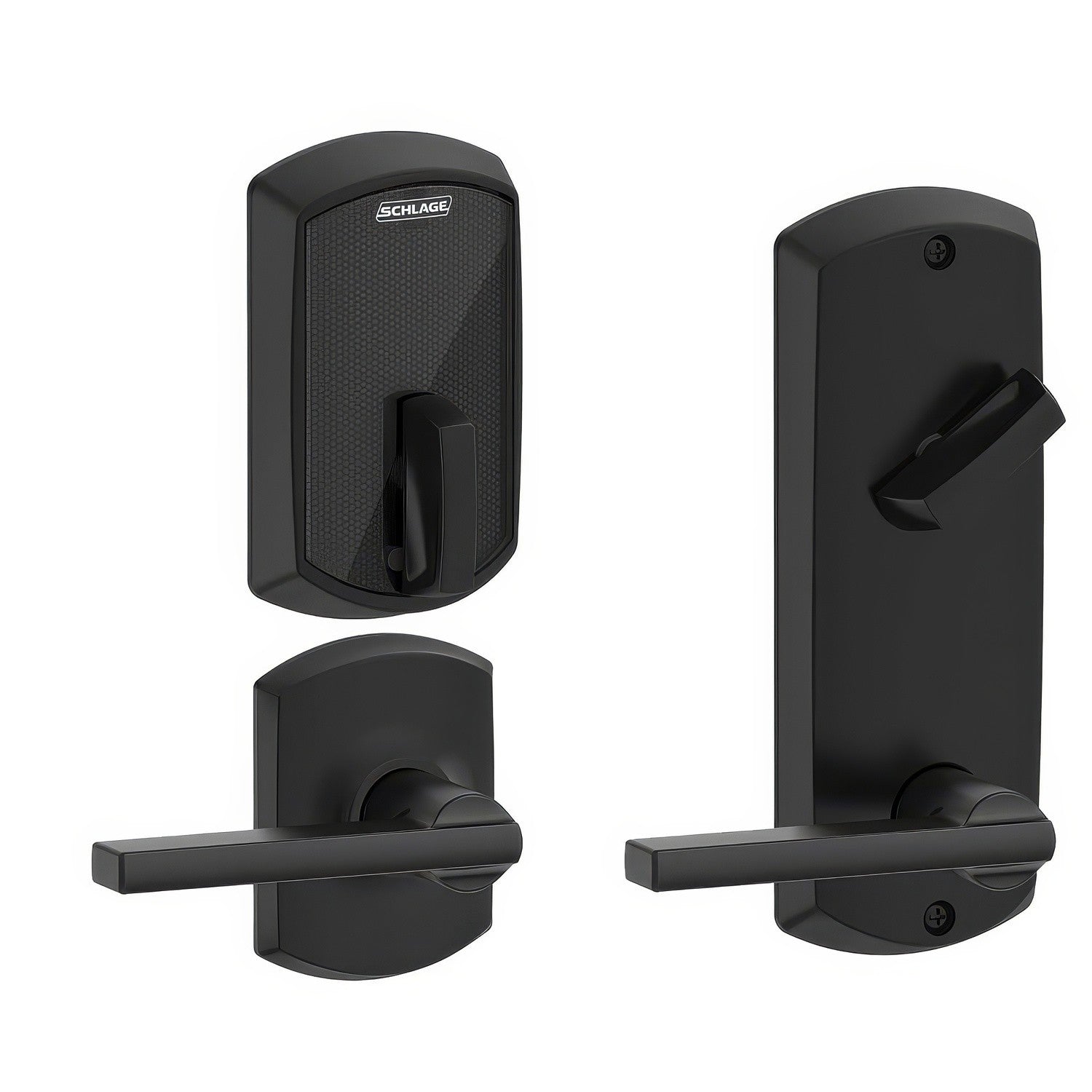 Schlage FE410FGRW512LAT Interconnected Lock with Greenwich Trim and Latitude Lever.