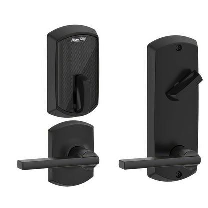 Schlage FE410FGRW512LAT Interconnected Lock with Greenwich Trim and Latitude Lever.