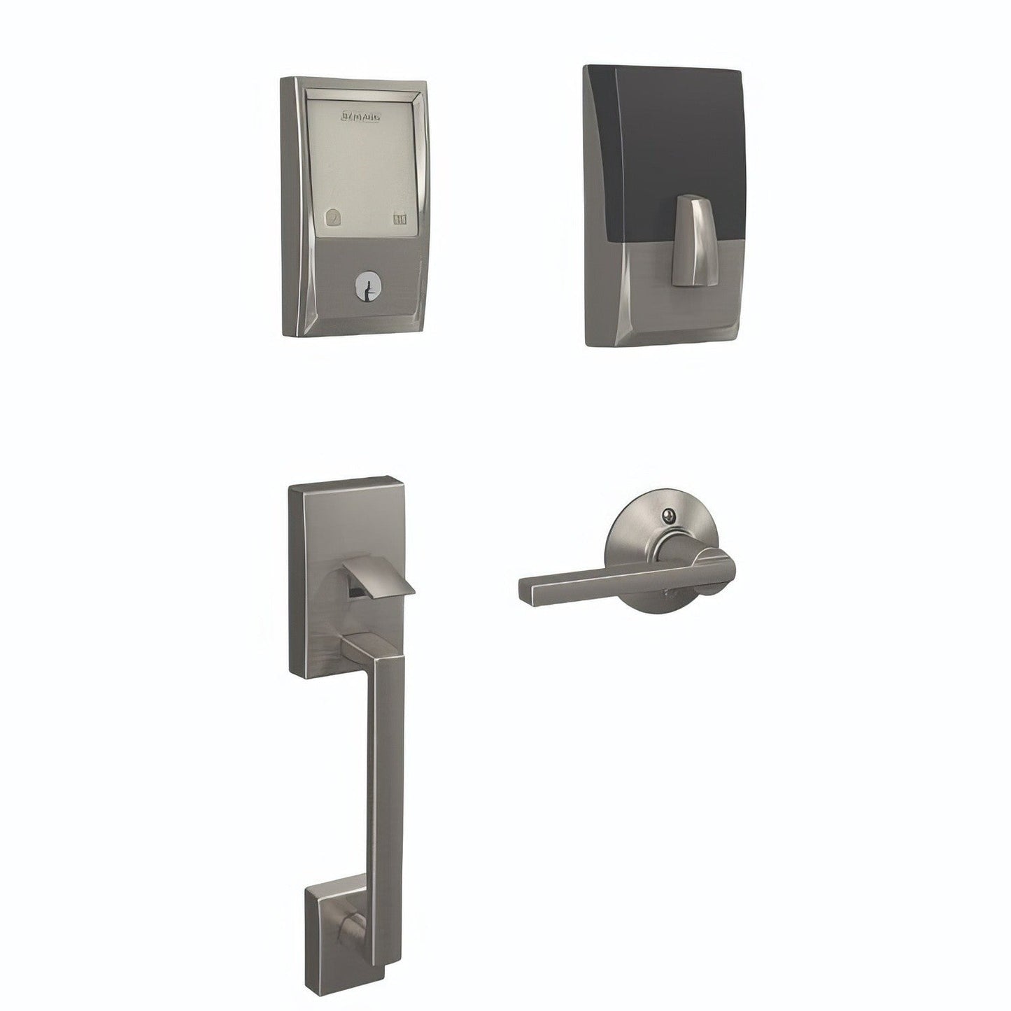 Schlage FE489WBCCEN-LAT Century Encode Smart Wifi Touchscreen Deadbolt with Lower Century Handleset and Latitude Lever Trim