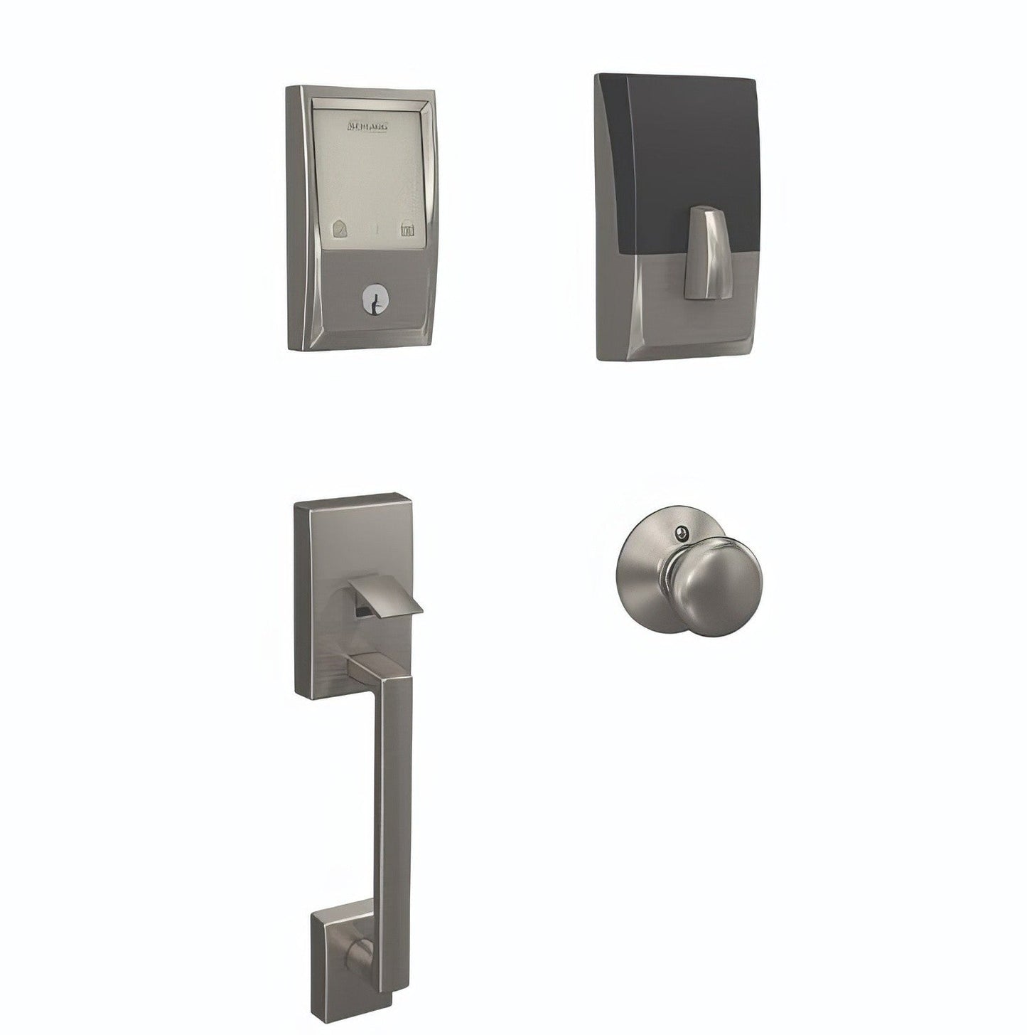 Schlage FE489WBCCEN-PLY Century Encode Smart Wifi Touchscreen Deadbolt with Lower Century Handleset and Plymouth Knob Trim