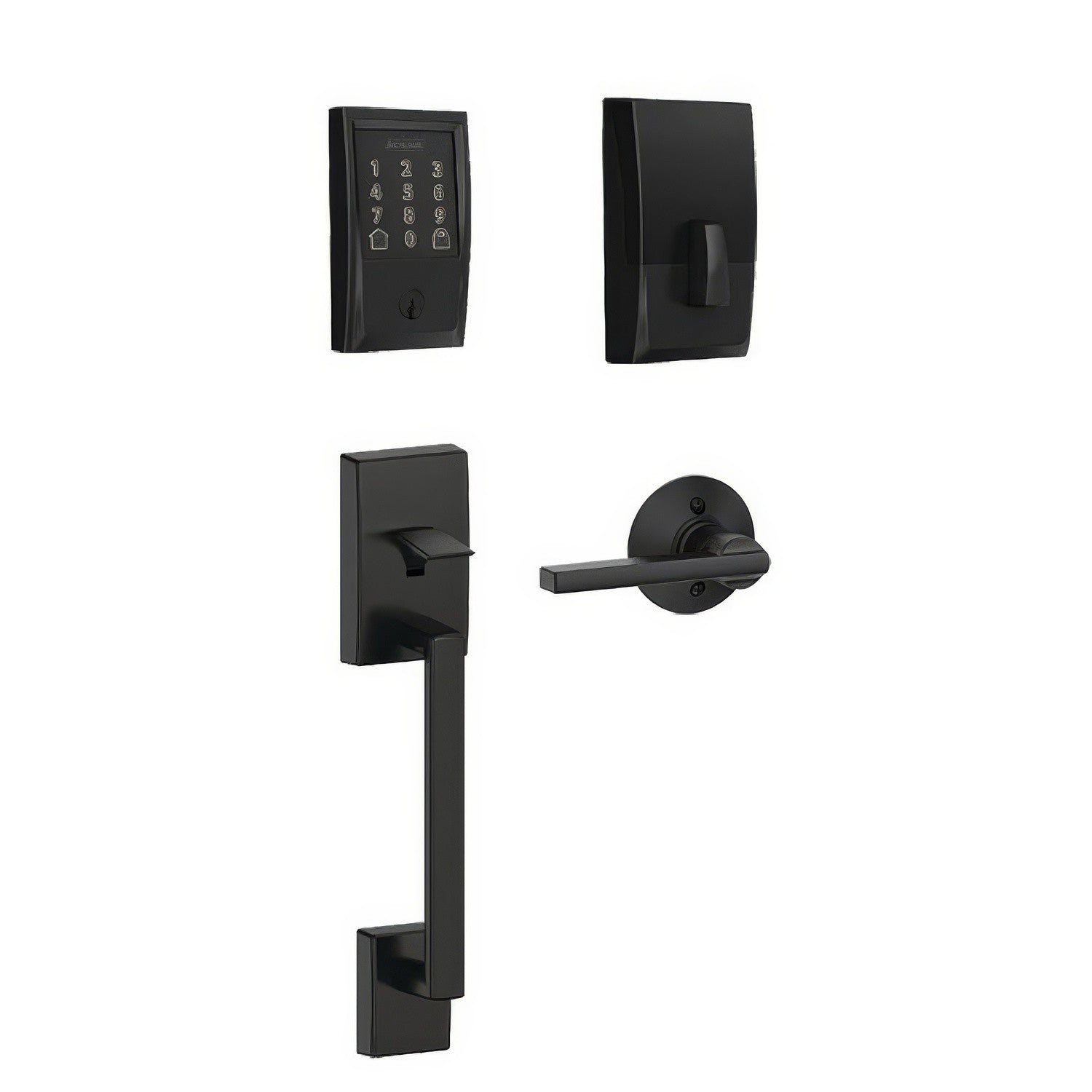Schlage FE489WBCCEN-LAT Century Encode Smart Wifi Touchscreen Deadbolt with Lower Century Handleset and Latitude Lever Trim