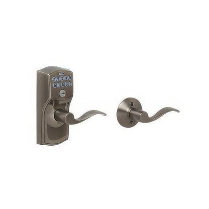 Schlage FE575-CAM-ACC Electronic Security Camelot Keypad Entry Door Lever.