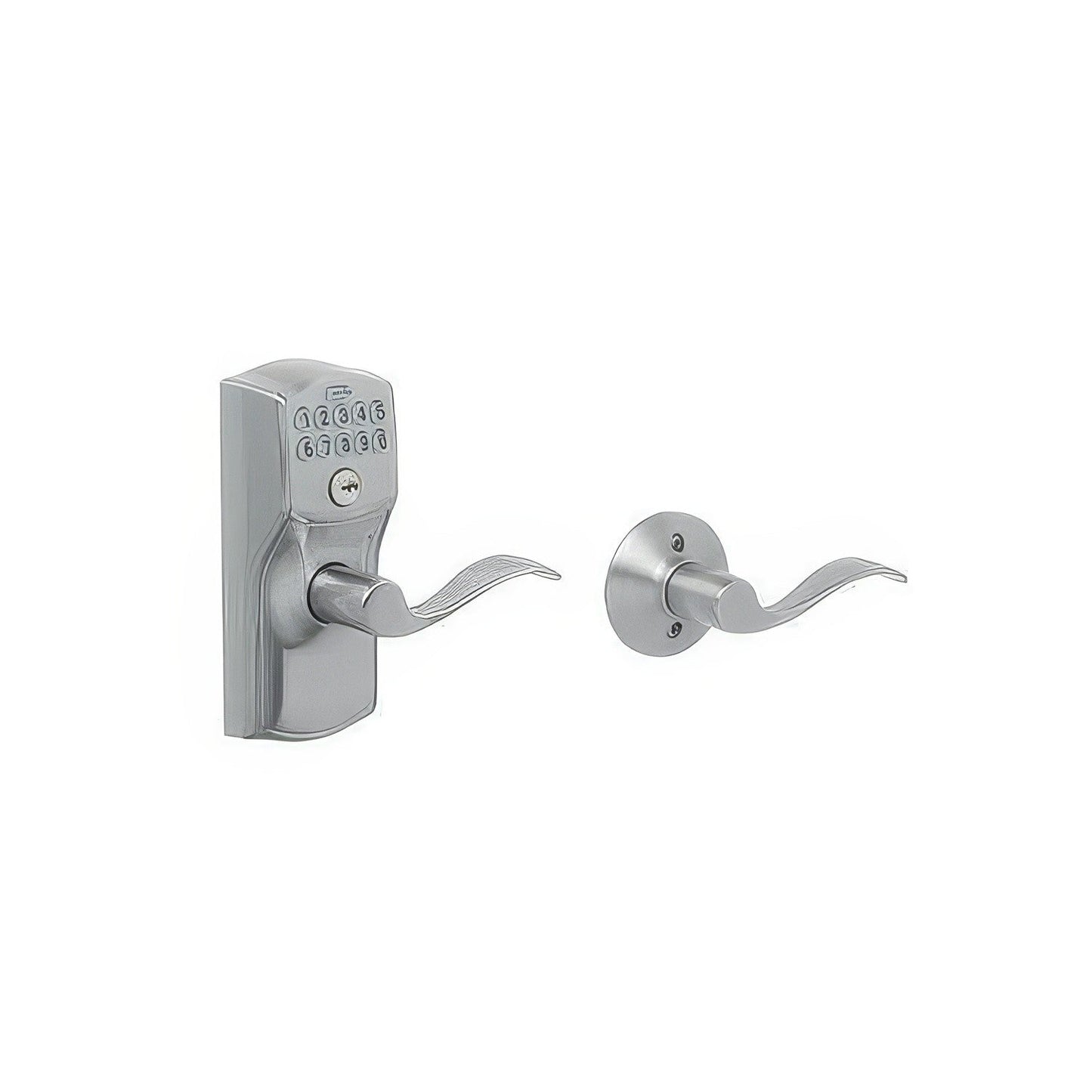 Schlage FE575-CAM-ACC Electronic Security Camelot Keypad Entry Door Lever.
