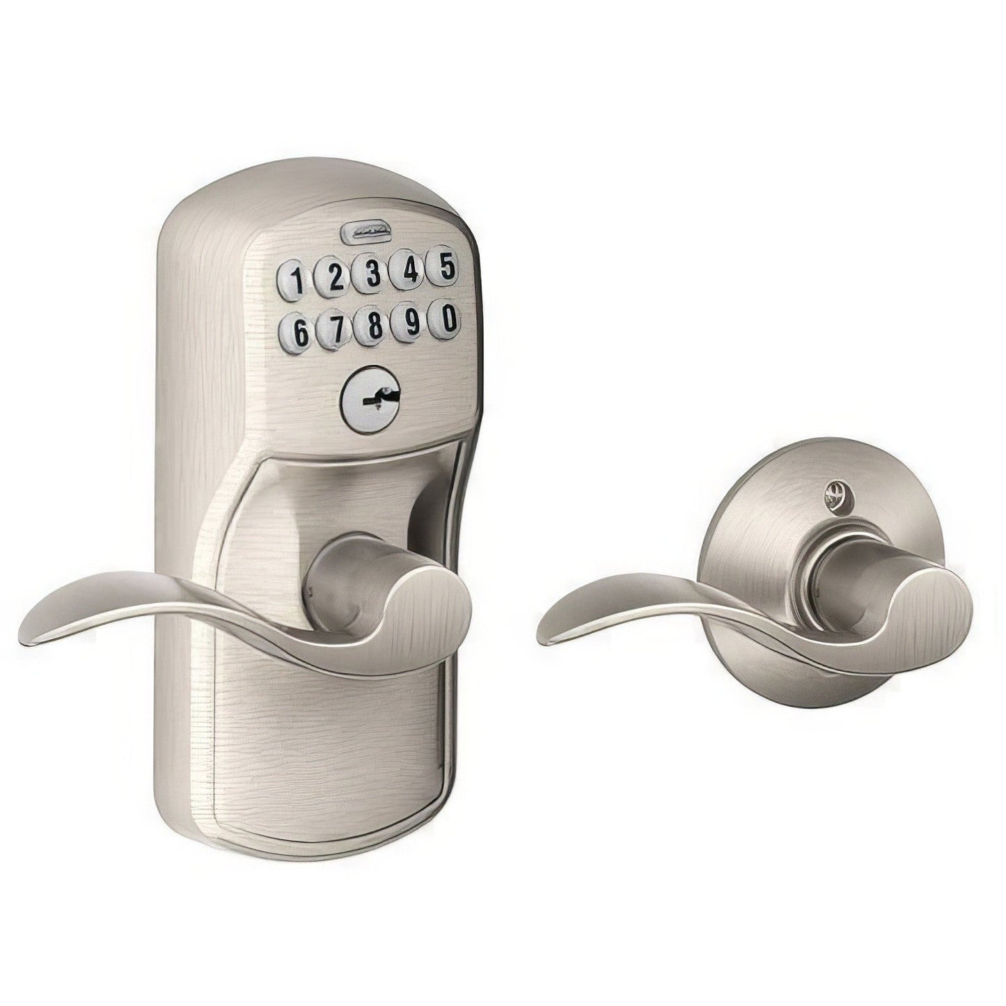 Schlage FE575-PLY-ACC Electronic Security Plymouth Keypad Entry Door Knob.