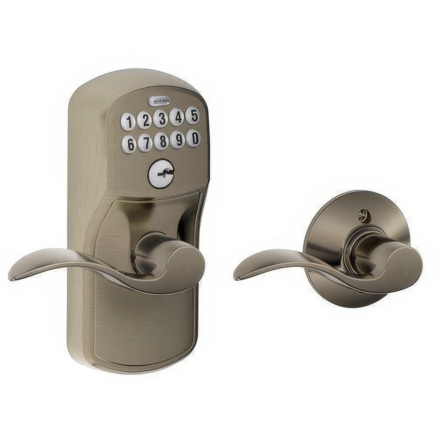 Schlage FE575-PLY-ACC Electronic Security Plymouth Keypad Entry Door Knob.