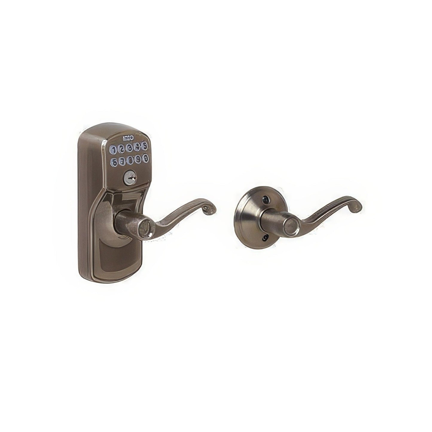 Schlage FE575-PLY-FLA Electronic Security Plymouth Keypad Entry Door Lever.