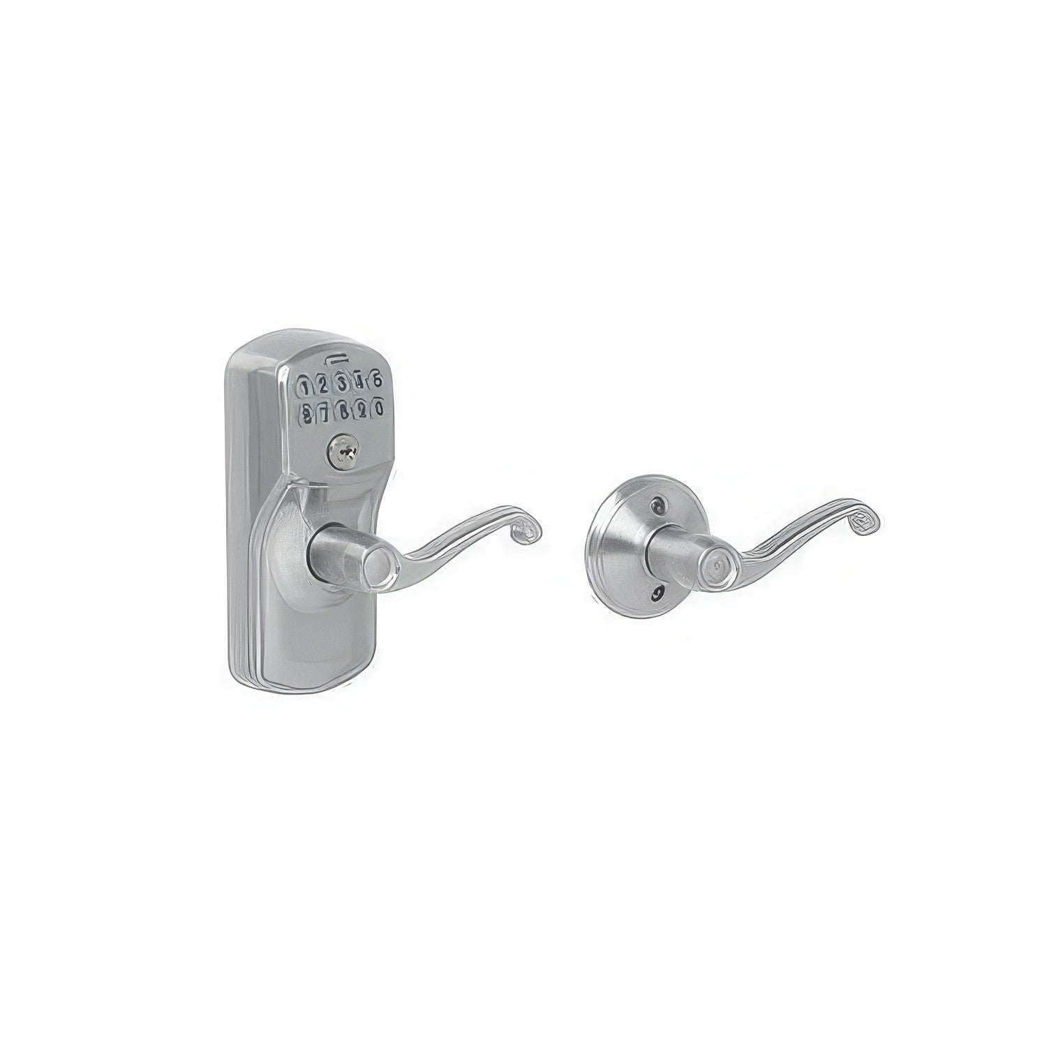 Schlage FE575-PLY-FLA Electronic Security Plymouth Keypad Entry Door Lever.