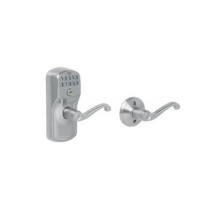 Schlage FE575-PLY-FLA Electronic Security Plymouth Keypad Entry Door Lever.