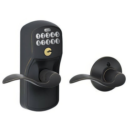 Schlage FE575-PLY-ACC Electronic Security Plymouth Keypad Entry Door Knob.