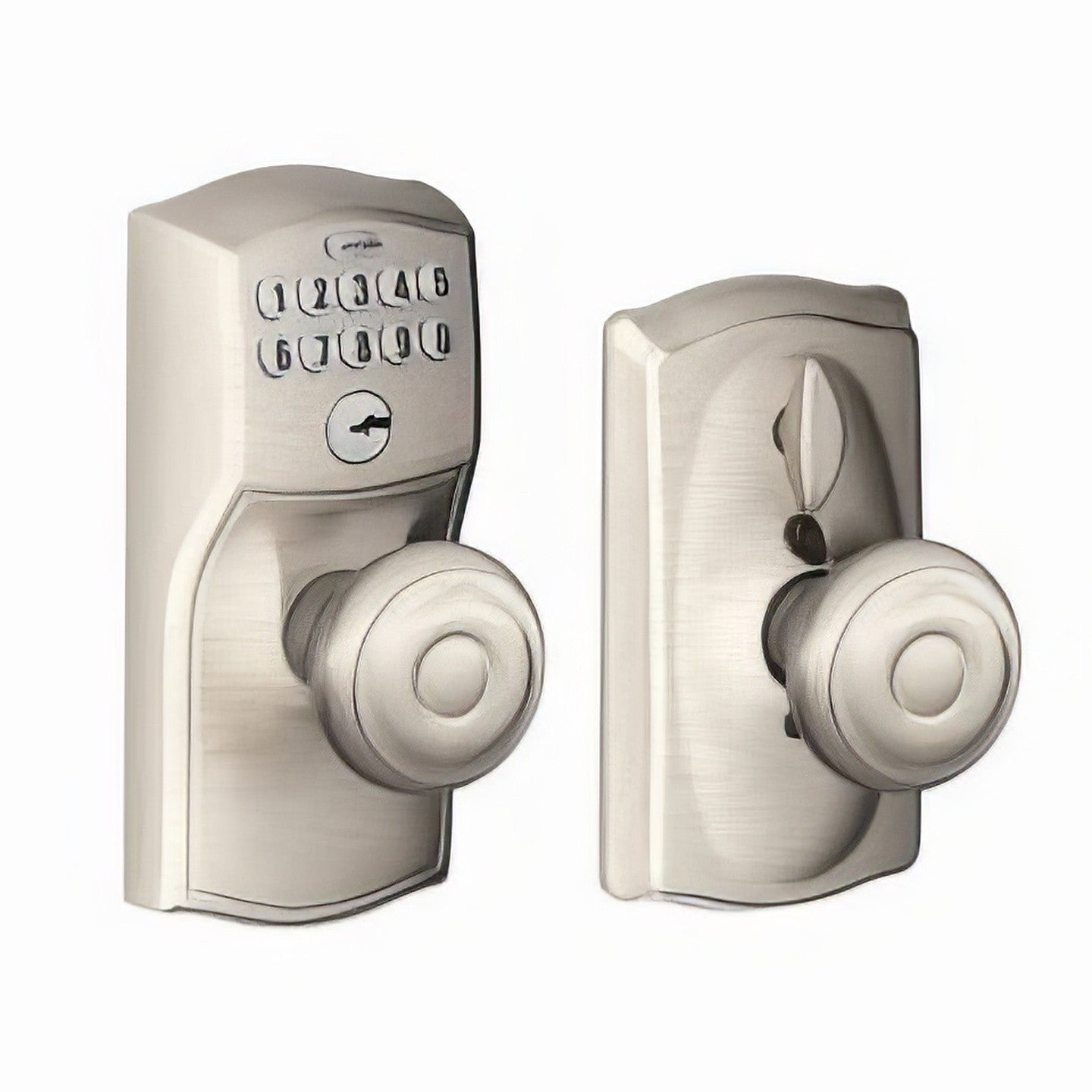 Schlage FE595-CAM-GEO Electronic Security Camelot Keypad Entry Door Knob