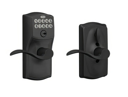 Schlage FE595-CAM-ACC Electronic Security Camelot Keypad Entry Door Lever