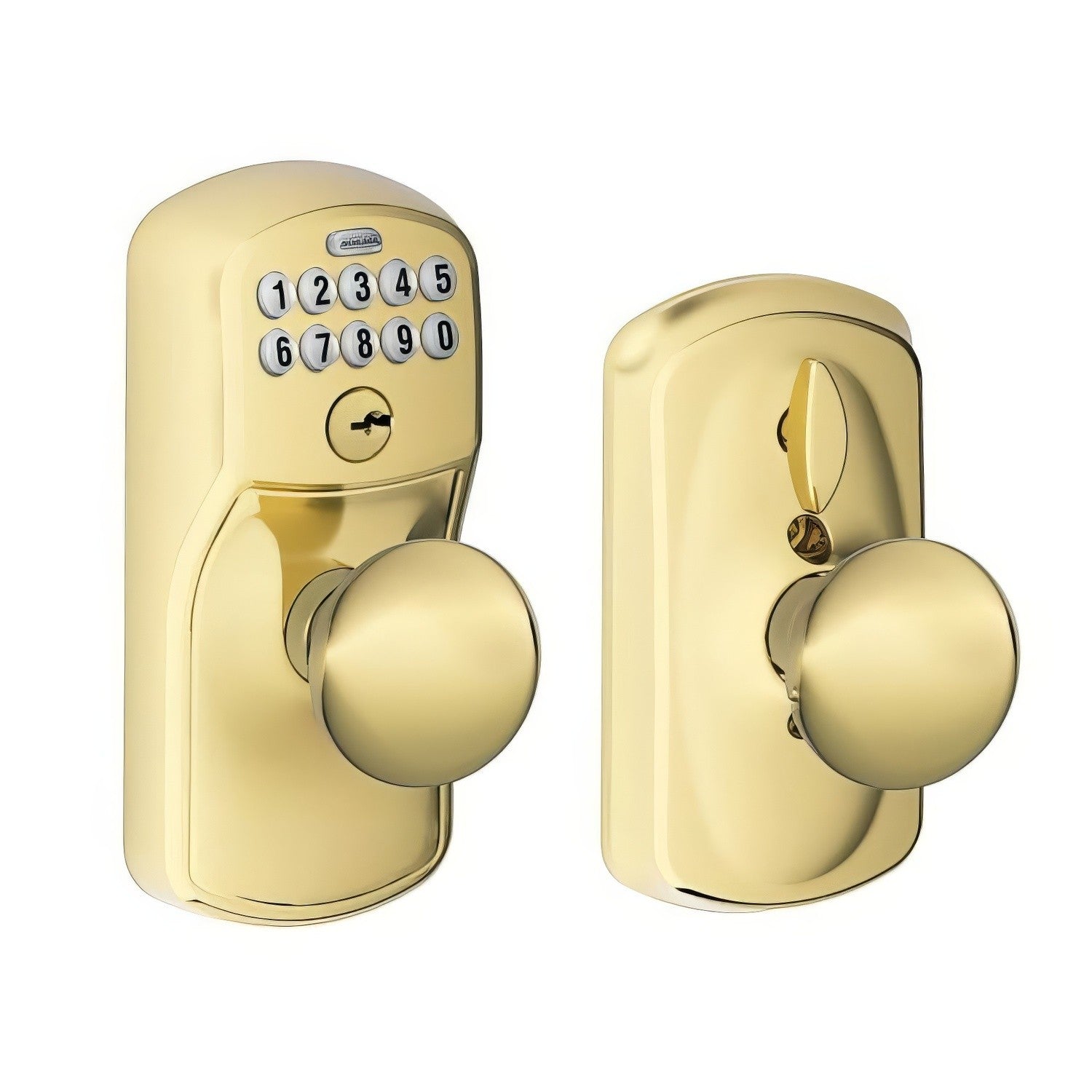 Schlage FE595PLY-PLY Electronic Security Plymouth Keypad Entry Door Knob