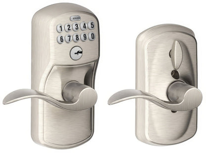 Schlage FE595-PLY-ACC Electronic Security Keypad Entry Door Lever