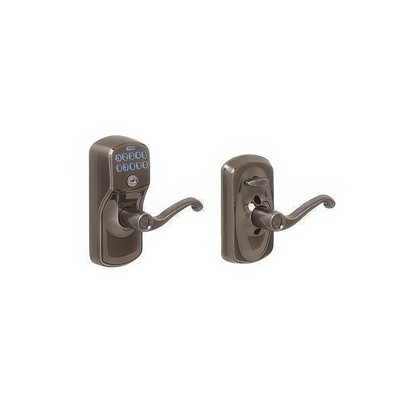 Schlage FE595-PLY-FLA Flair Electronic Security Keypad Entry Door Lever