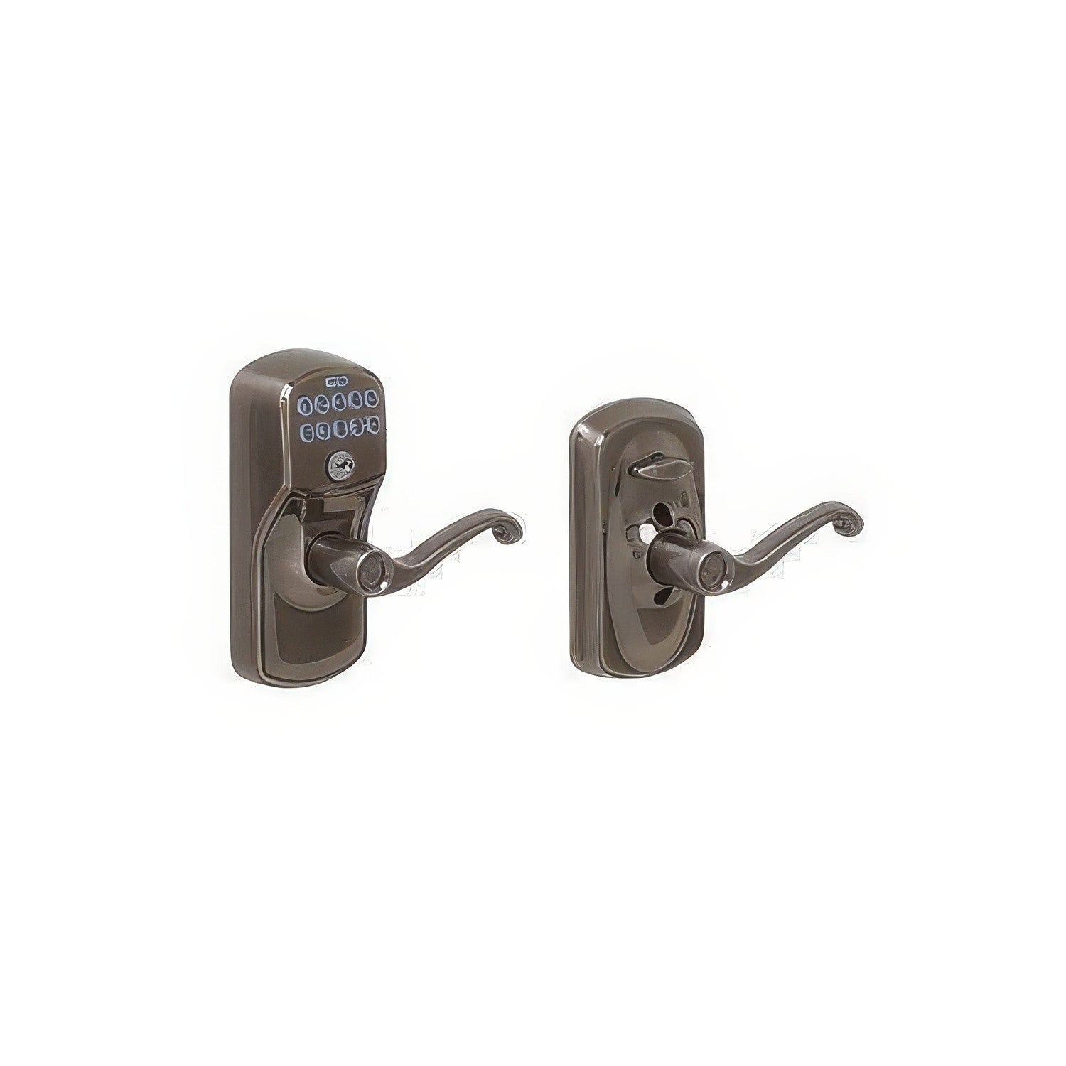 Schlage FE595-PLY-FLA Flair Electronic Security Keypad Entry Door Lever