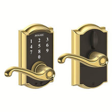 Schlage FE695CAM-FLA Camelot with Flair Lever Keyless Touch Lever Lock