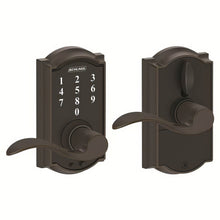 Schlage FE695-CAM-ACC Touch Keyless Touchscreen Lever with Camelot Trim and Accent Lever