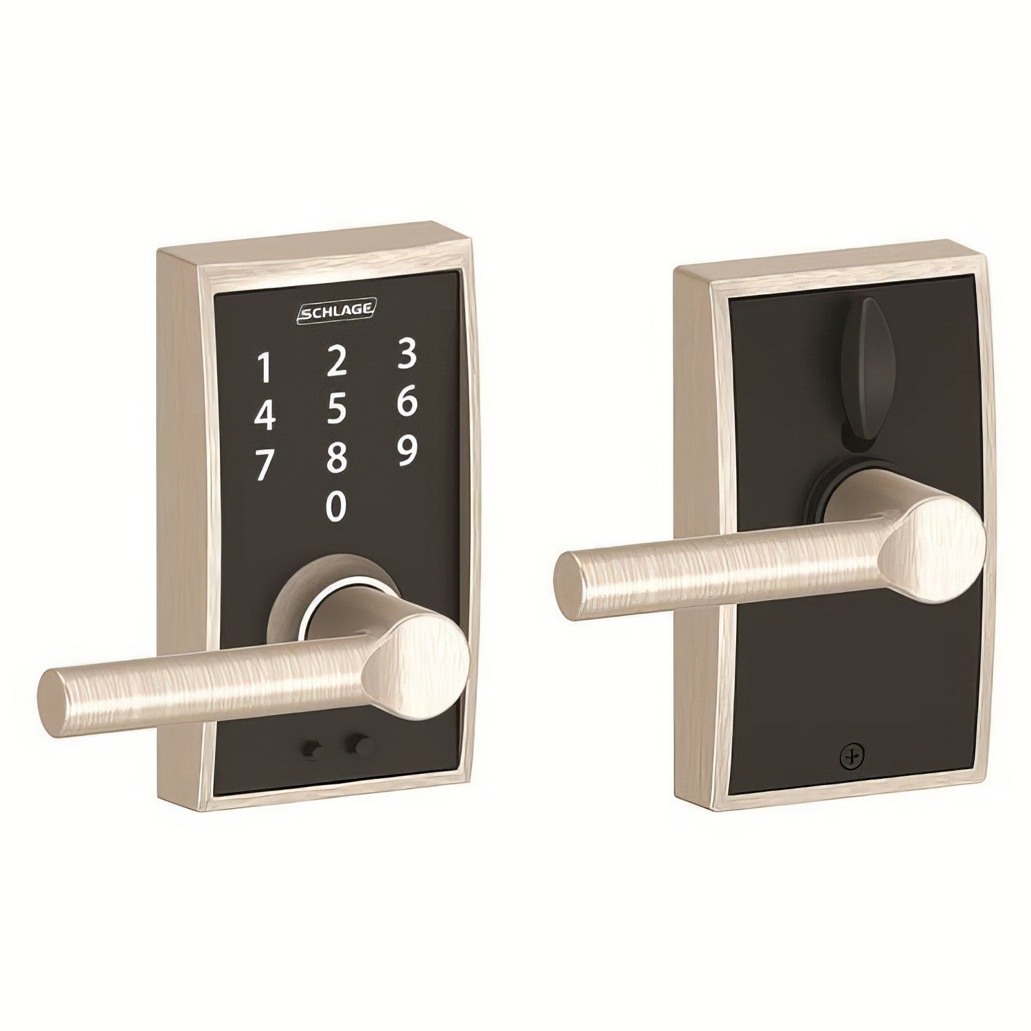 Schlage FE695CEN-BRW Century with Broadway Lever Keyless Touch Lever Lock