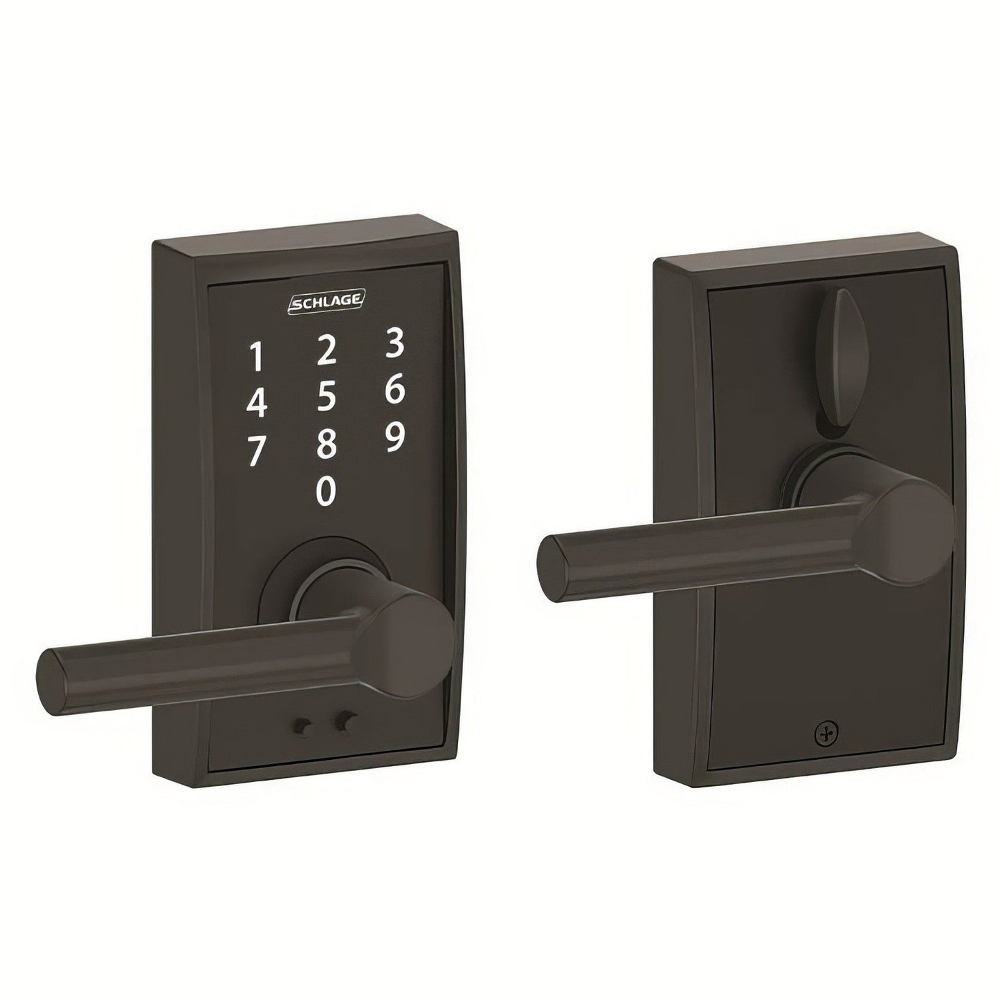 Schlage FE695CEN-BRW Century with Broadway Lever Keyless Touch Lever Lock