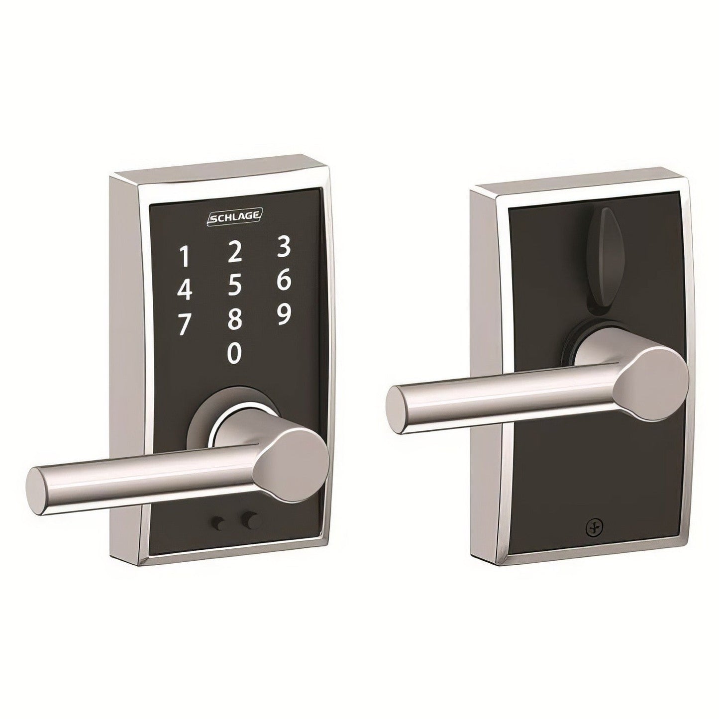 Schlage FE695CEN-BRW Century with Broadway Lever Keyless Touch Lever Lock