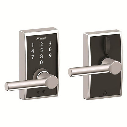 Schlage FE695CEN-BRW Century with Broadway Lever Keyless Touch Lever Lock