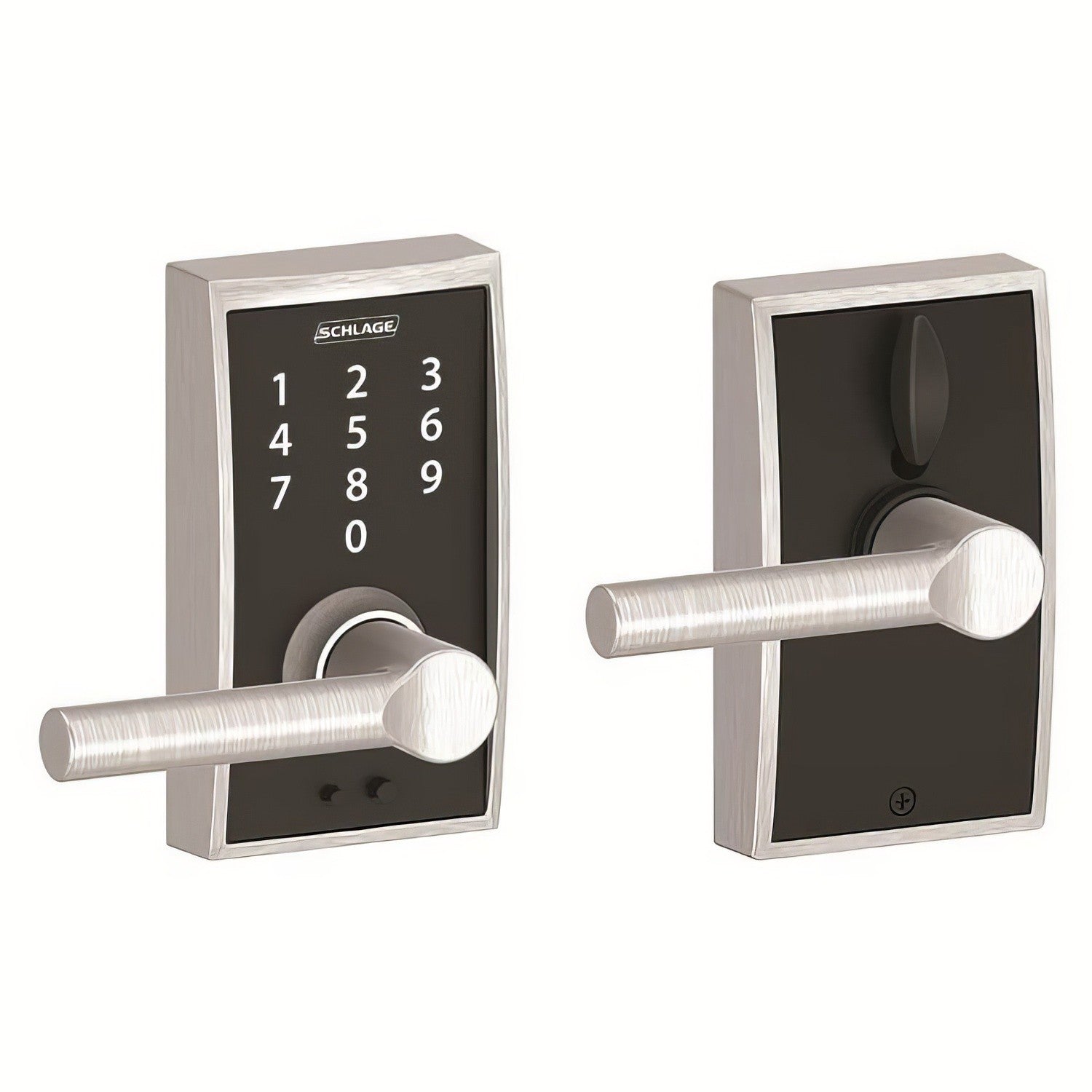 Schlage FE695CEN-BRW Century with Broadway Lever Keyless Touch Lever Lock