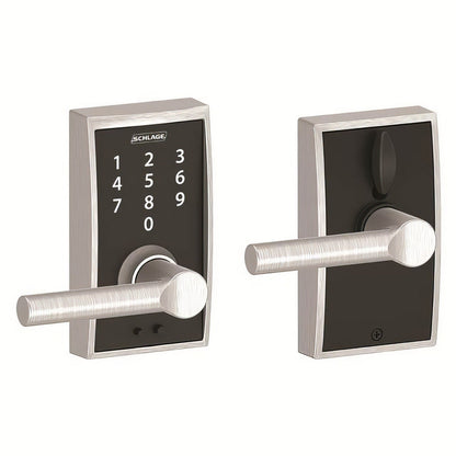 Schlage FE695CEN-BRW Century with Broadway Lever Keyless Touch Lever Lock