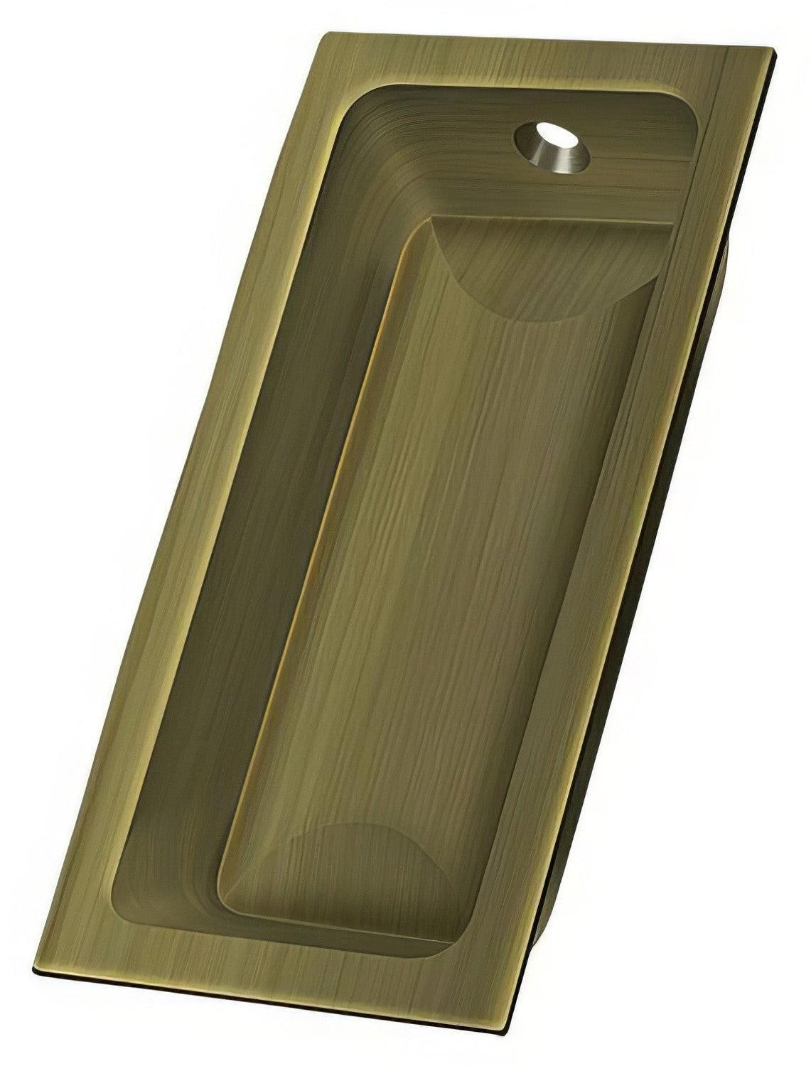 Deltana FP227 3-5/8" x 1-3/4" Solid Brass Large Flush Pull