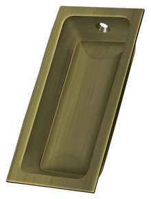 Deltana FP227 3-5/8" x 1-3/4" Solid Brass Large Flush Pull