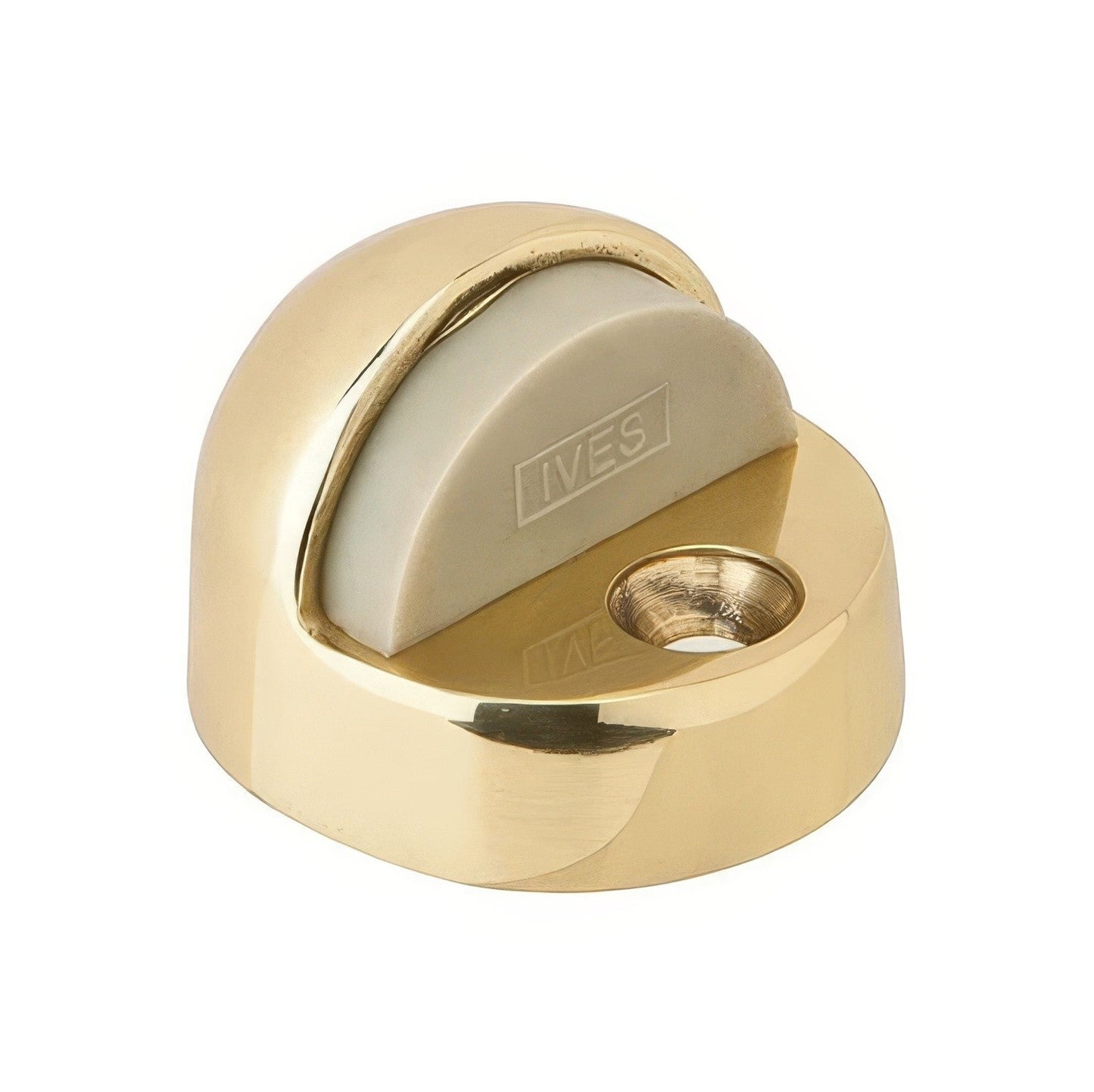 Ives FS17 Cast Brass Floor Door Stop 1-11/32" Overall Height 1-3/4" Base Diameter 1/2" Base Height