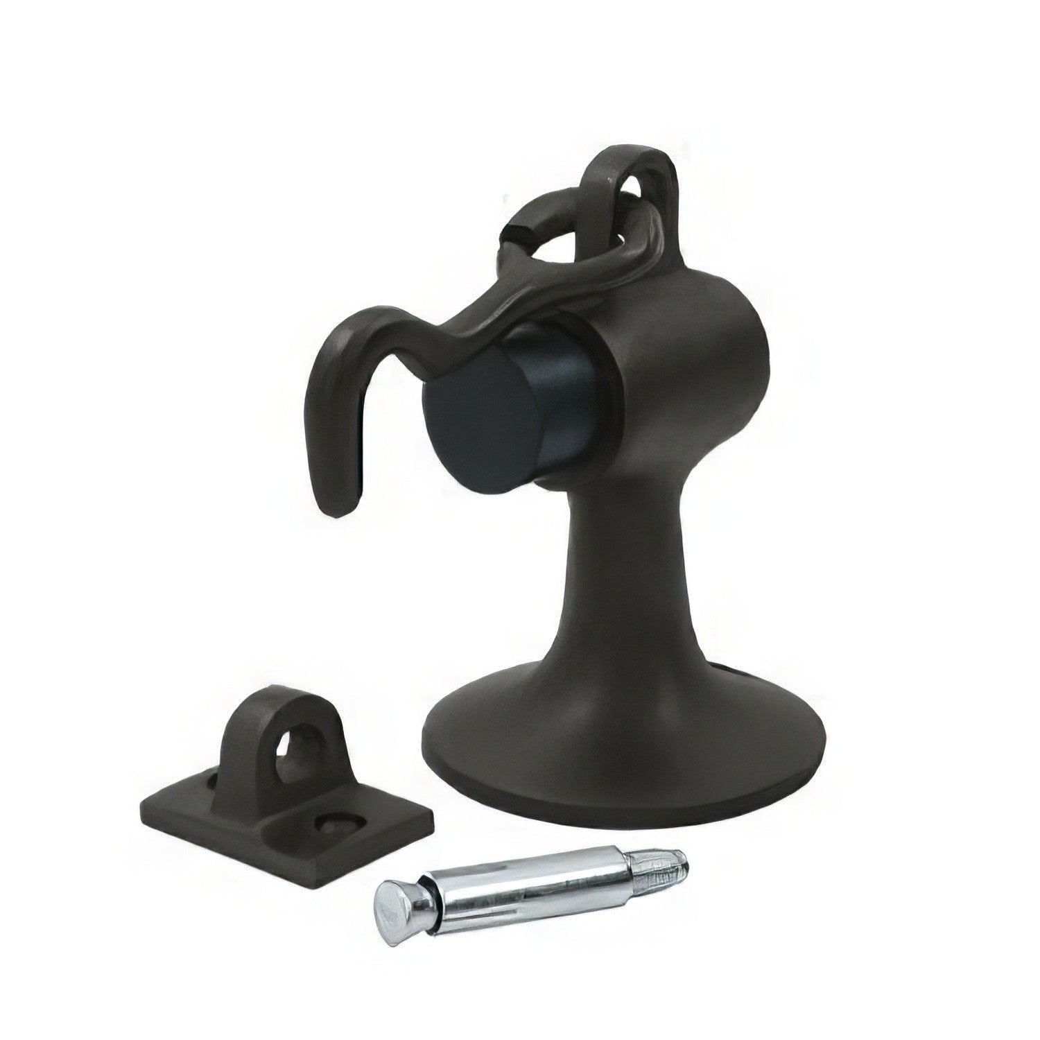 Ives FS446 3-3/4" Height Cast Brass Floor Door Stop with Manual Hold-Open Hook
