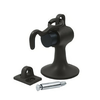 Ives FS446 3-3/4" Height Cast Brass Floor Door Stop with Manual Hold-Open Hook