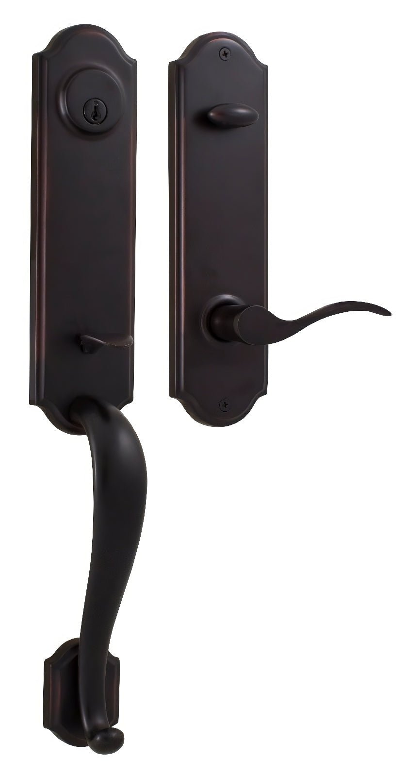 Weslock L6651-U-SL2D Mansion Single Cylinder Handleset with Bordeau Left Hand Door Lever.