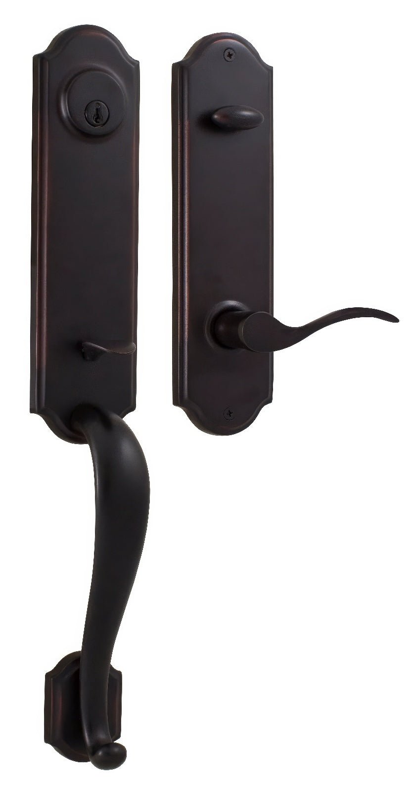 Weslock L6655-U-0020 Mansion Dummy Handleset with Bordeau Left Hand Door Lever.