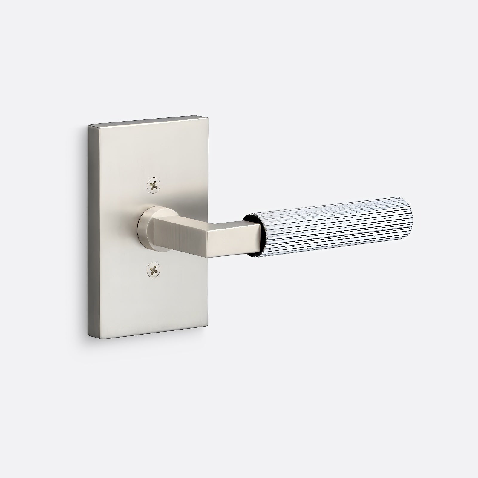 Sure-Loc LV100-GRIP-SKN Straight Knurled Grip Dummy Door Lever with Levanto Rosette
