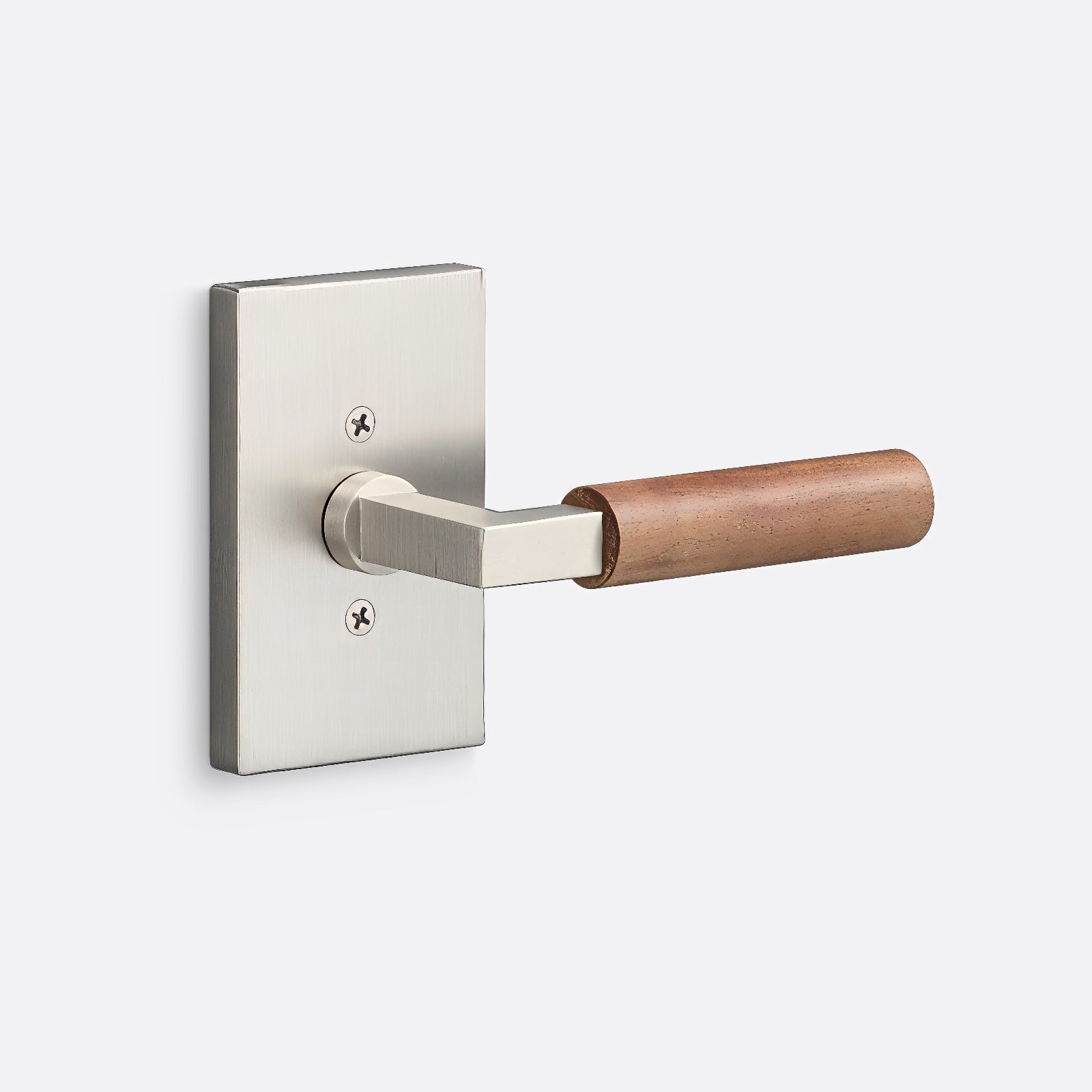 Sure-Loc LV100-GRIP-WN Walnut Grip Dummy Door Lever with Levanto Rosette.