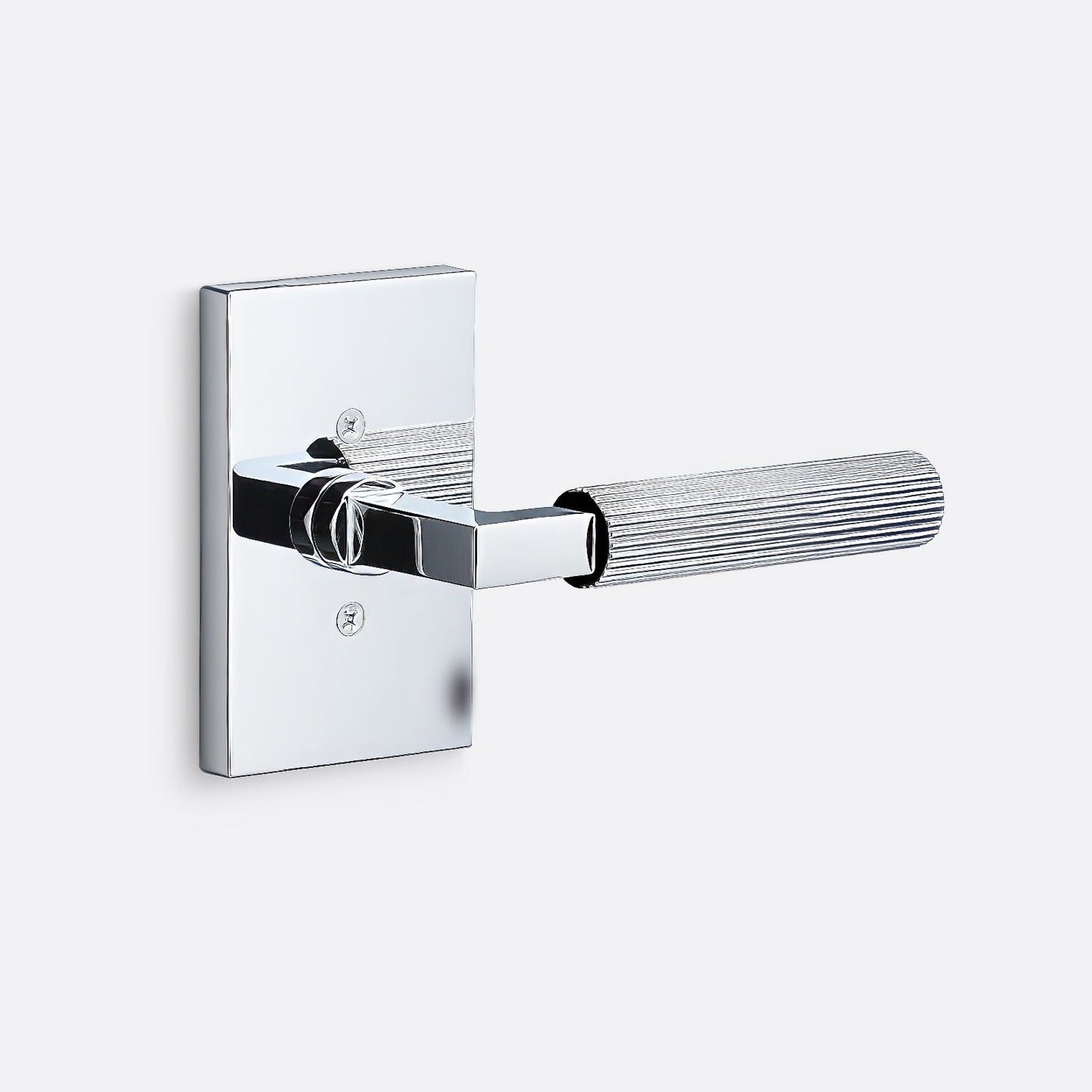 Sure-Loc LV100-GRIP-SKN Straight Knurled Grip Dummy Door Lever with Levanto Rosette.
