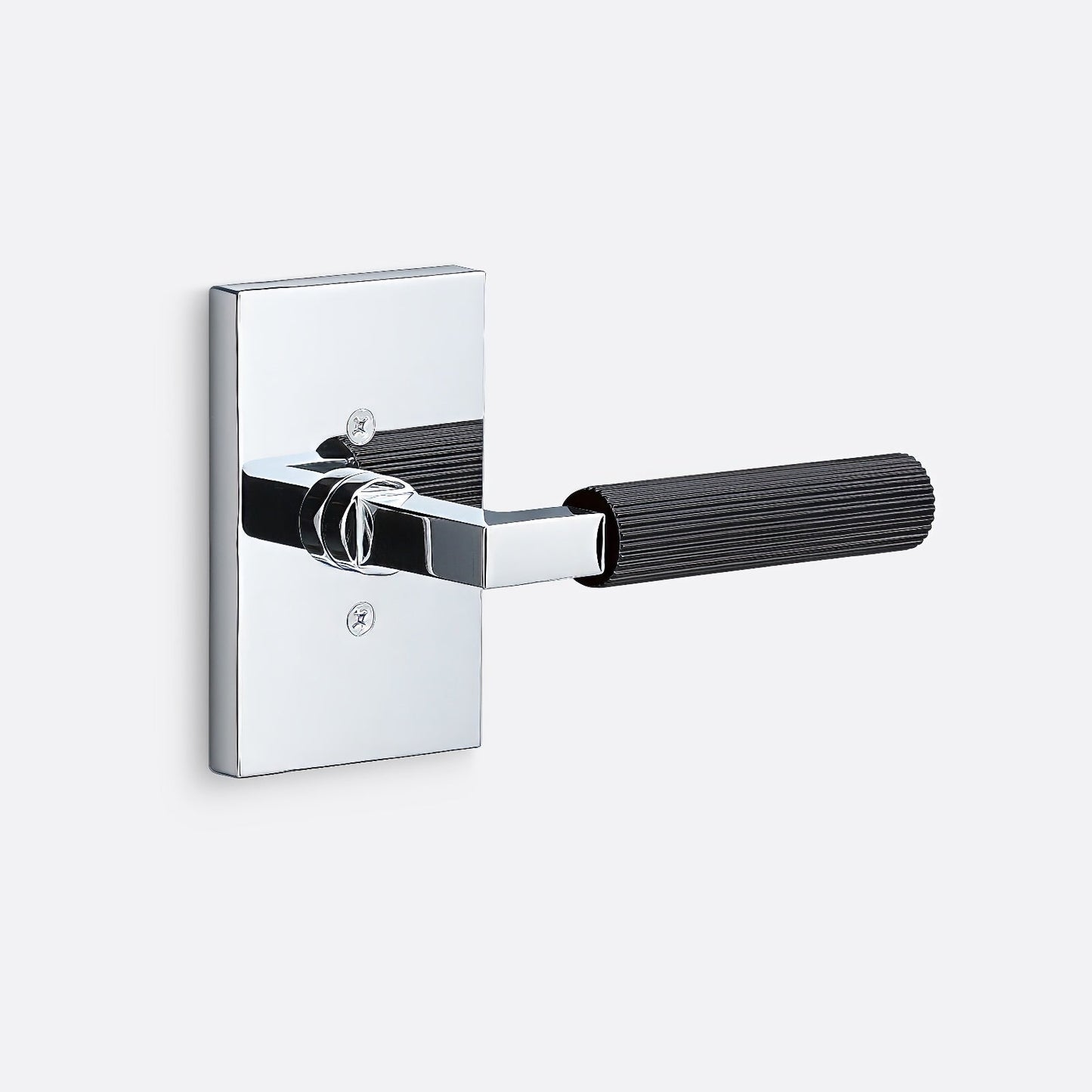 Sure-Loc LV100-GRIP-SKN Straight Knurled Grip Dummy Door Lever with Levanto Rosette.
