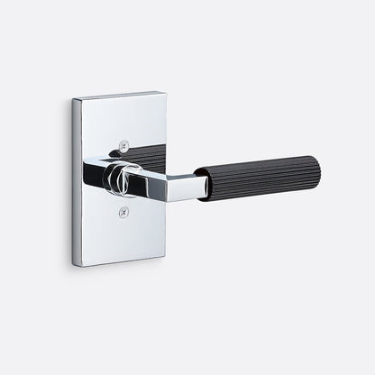 Sure-Loc LV100-GRIP-SKN Straight Knurled Grip Dummy Door Lever with Levanto Rosette.