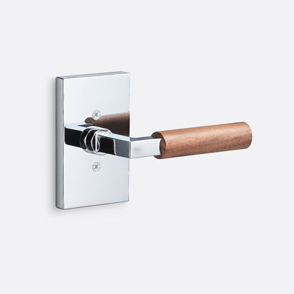 Sure-Loc LV100-GRIP-WN Walnut Grip Dummy Door Lever with Levanto Rosette