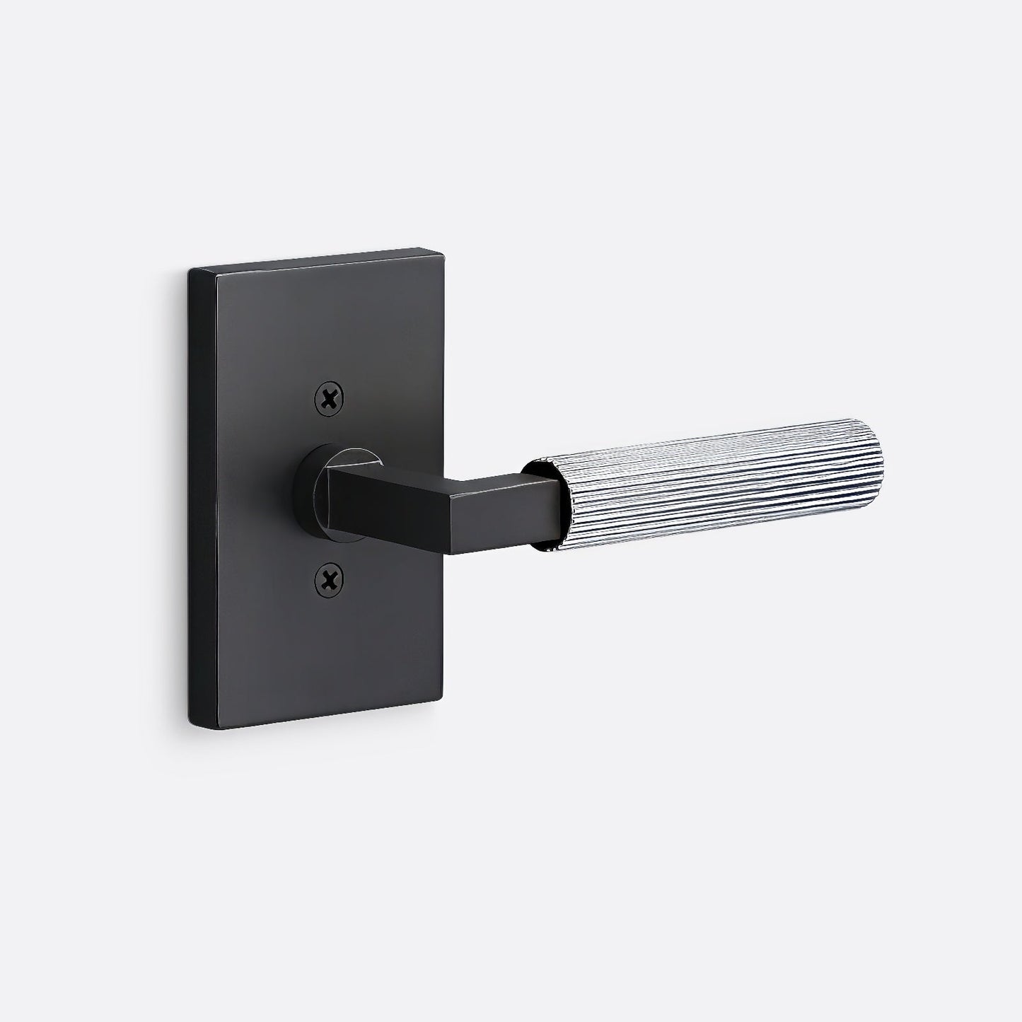 Sure-Loc LV100-GRIP-SKN Straight Knurled Grip Dummy Door Lever with Levanto Rosette.