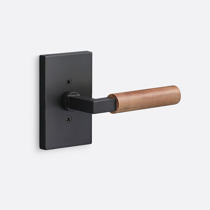 Sure-Loc LV100-GRIP-WN Walnut Grip Dummy Door Lever with Levanto Rosette.